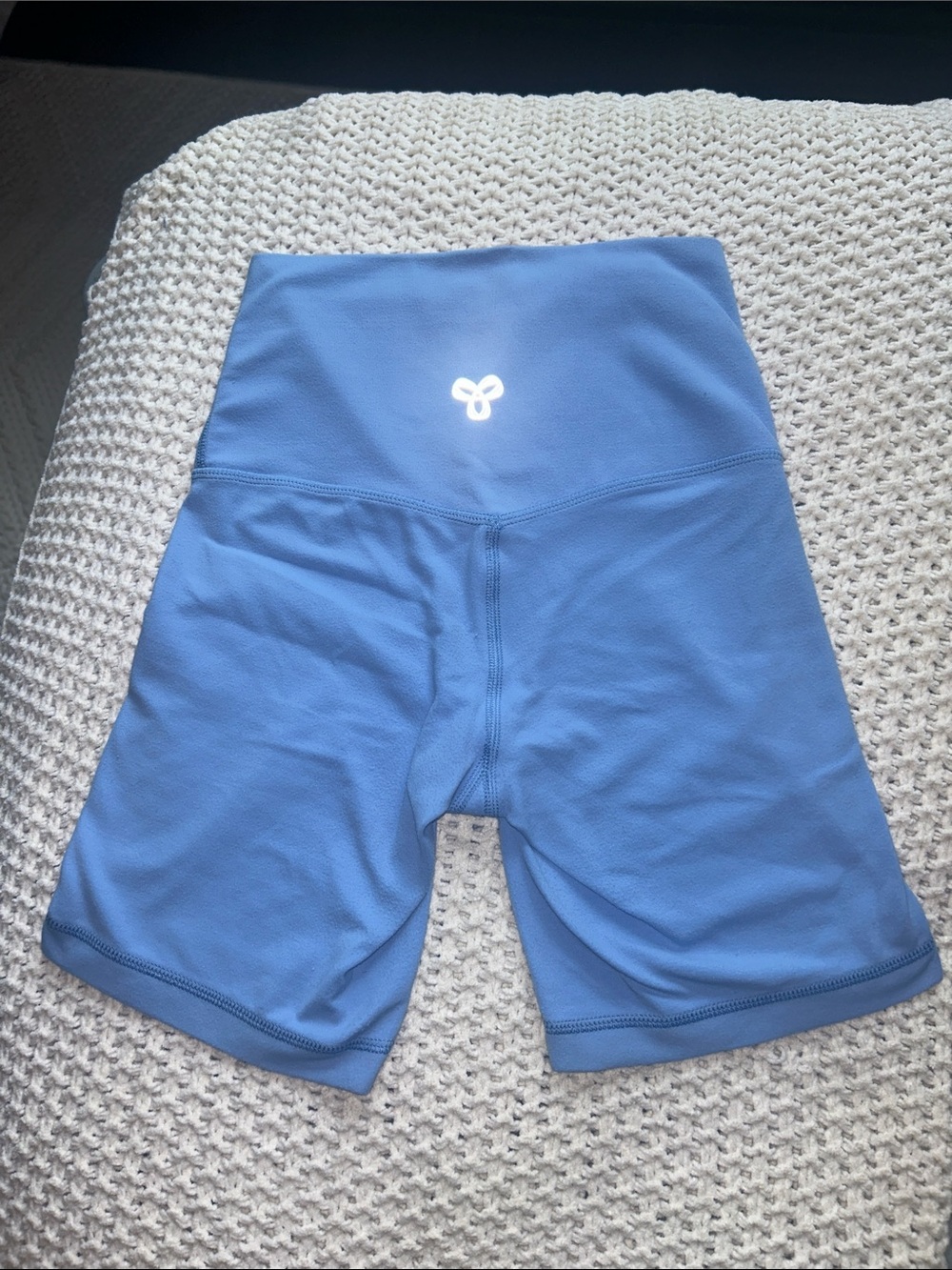 TNA Butter High Waisted Blue Biker Shorts